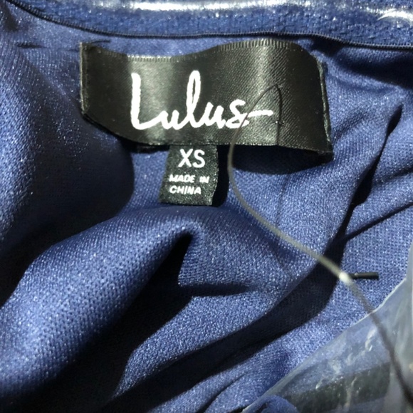 Lulu’s Navy Maxi Dress Prom Wedding Formal Removable Straps XS - Picture 5 of 9